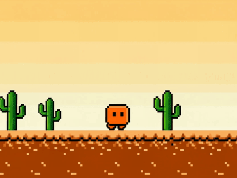 Animação 8-bit: o mascote Clawd bate no limite da cota e é game over.